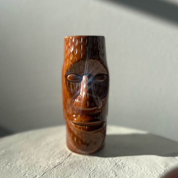 VINTAGE EASTER ISLANDER TIKI VIBES MUG GLASS CERAMIC RETRO BARWARE VIBES - Picture 3 of 10